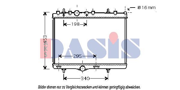 AKS DASIS Jäähdytin,moottorin jäähdytys 060051N